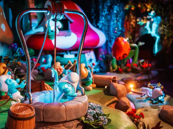 The Smurfs' Adventure themed ride at Plopsaland Deutschland